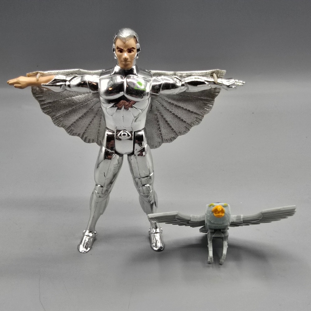 Quicksilver W/Tally Hawk 100% Complete Silverhawks 1986 Telepix Vintage Figure